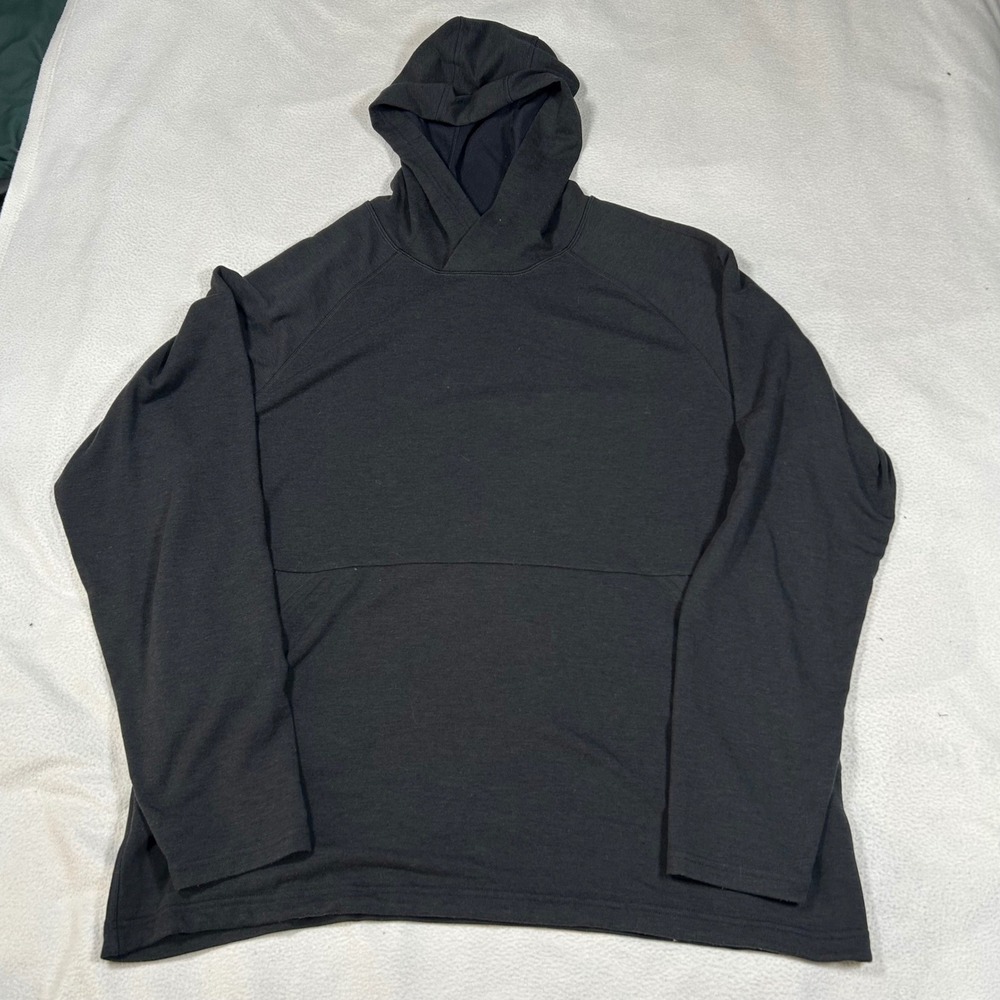 Prana Altitude Tracker Training Hoodie Mens L Black Stretch Moisture Wick